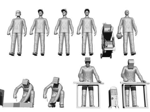 Welders and masks for 3D printing STL Modello di stampa 3D