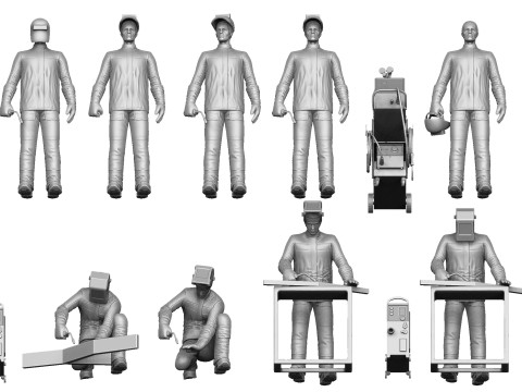 Welders and masks for 3D printing STL Modello di stampa 3D