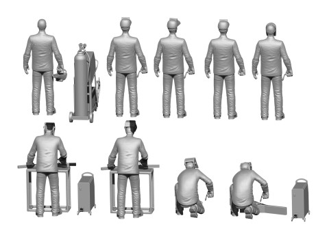 Welders and masks for 3D printing STL Modello di stampa 3D