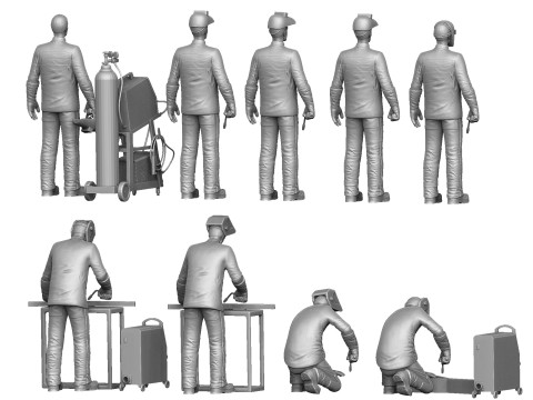 Welders and masks for 3D printing STL Modello di stampa 3D