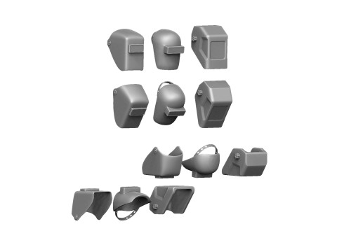 Welders and masks for 3D printing STL Modello di stampa 3D