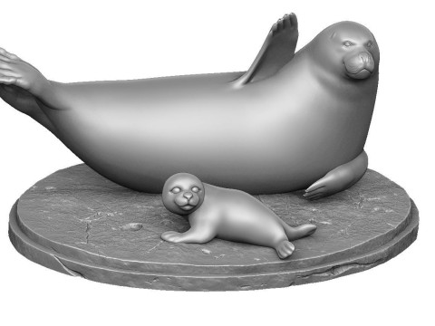 Larga - spotted seal for 3D printing 3D Print Model