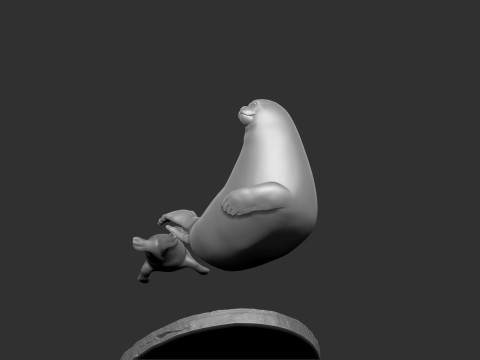 Larga - spotted seal for 3D printing Modelo de Impressão 3D