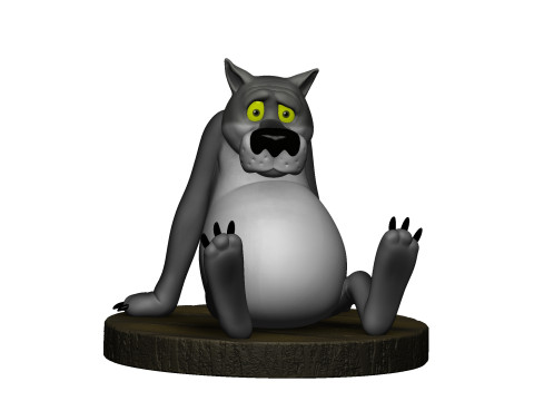 Wolf from the cartoon Once upon a time there was a dog 3D मॉडल