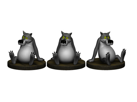Wolf from the cartoon Once upon a time there was a dog Model 3D