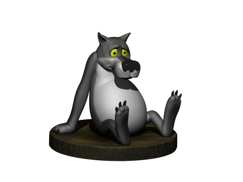 Wolf from the cartoon Once upon a time there was a dog Model 3D