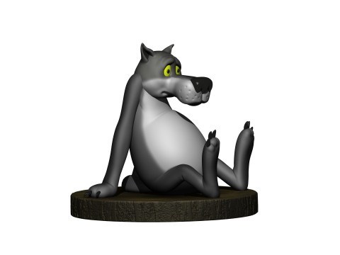 Wolf from the cartoon Once upon a time there was a dog Model 3D