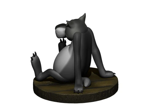 Lobo do desenho animado Era uma vez um cachorro Modelo 3D