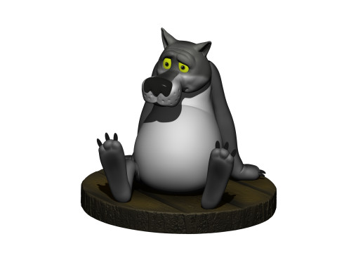 Wolf from the cartoon Once upon a time there was a dog Model 3D
