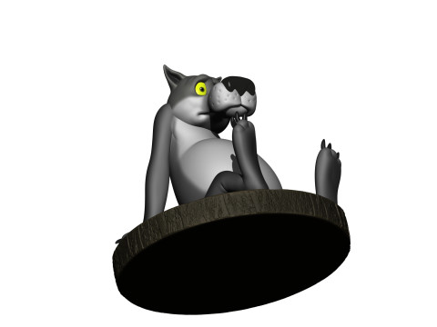 Wolf from the cartoon Once upon a time there was a dog Model 3D