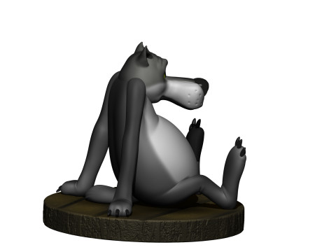 Wolf from the cartoon Once upon a time there was a dog Model 3D