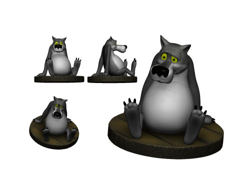 Wolf from the cartoon Once upon a time there was a dog Model 3D