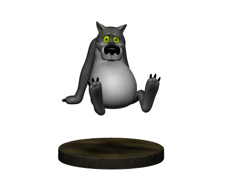 Wolf from the cartoon Once upon a time there was a dog Model 3D
