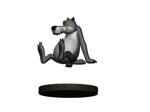 Wolf from the cartoon Once upon a time there was a dog Model 3D