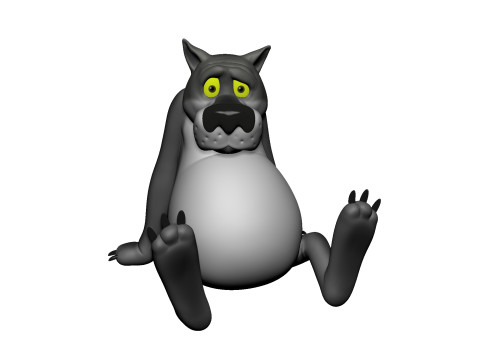 Wolf from the cartoon Once upon a time there was a dog Model 3D