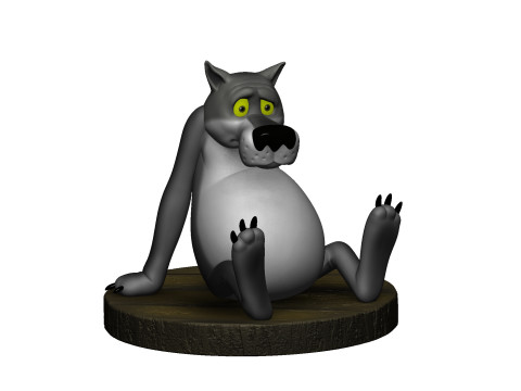 Wolf from the cartoon Once upon a time there was a dog Model 3D