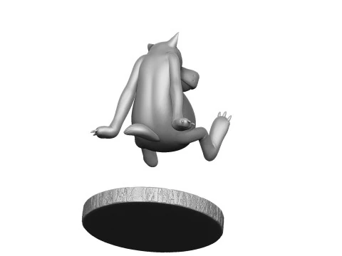 Lobo do desenho animado Era uma vez um cachorro Modelo 3D