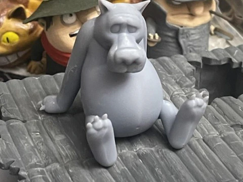 Lobo do desenho animado Era uma vez um cachorro Modelo 3D