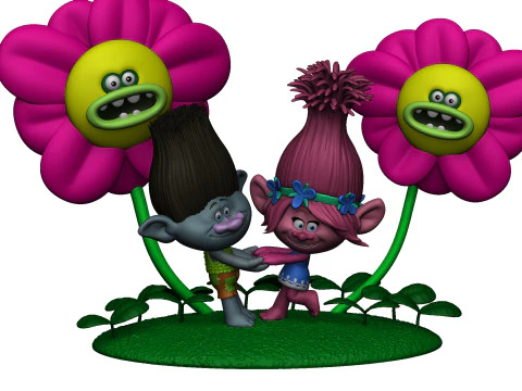 Trolls Princess Poppy and Branch for 3D printing 3D Print Model