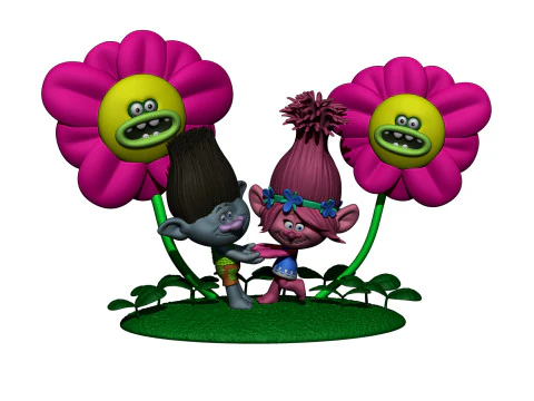 Trolls Princess Poppy and Branch for 3D printing 3D Print Model