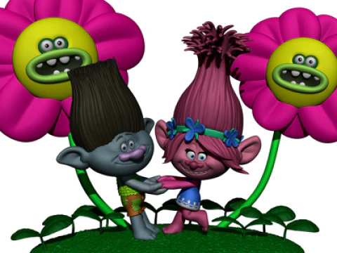 Trolls Princess Poppy and Branch for 3D printing 3D Print Model