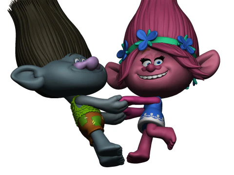 Trolls Princess Poppy and Branch for 3D printing 3D Print Model