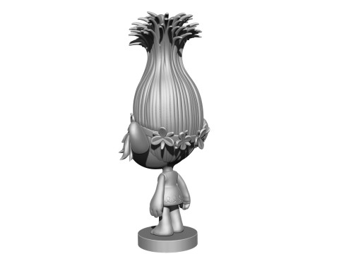 Princess Poppy troll for 3D printing 3Dプリントモデル
