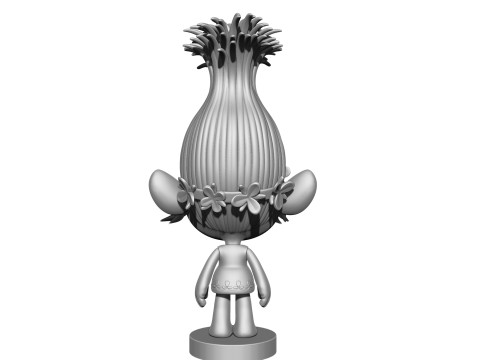 Princess Poppy troll for 3D printing 3Dプリントモデル