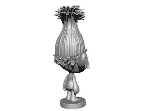 Princess Poppy troll for 3D printing 3Dプリントモデル