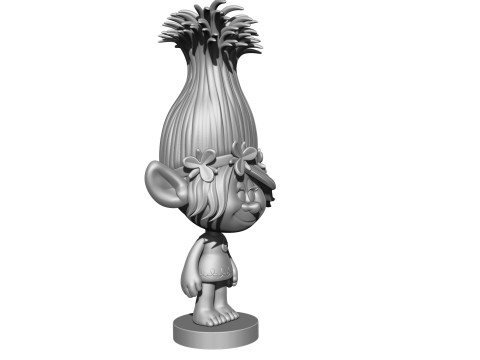 Princess Poppy troll for 3D printing 3Dプリントモデル