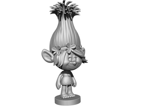 Princess Poppy troll for 3D printing 3Dプリントモデル
