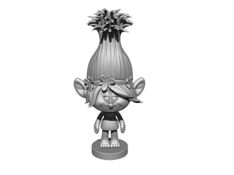 Princess Poppy troll for 3D printing 3Dプリントモデル