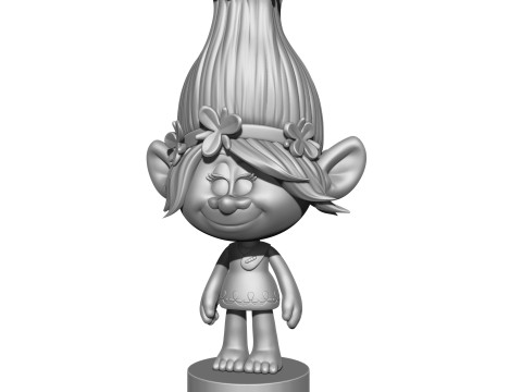 Princess Poppy troll for 3D printing 3Dプリントモデル