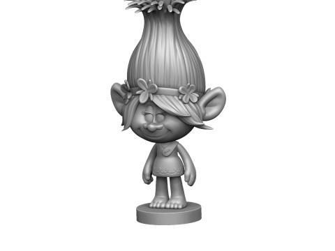 Princess Poppy troll for 3D printing 3Dプリントモデル