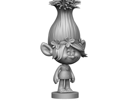 Princess Poppy troll for 3D printing 3Dプリントモデル