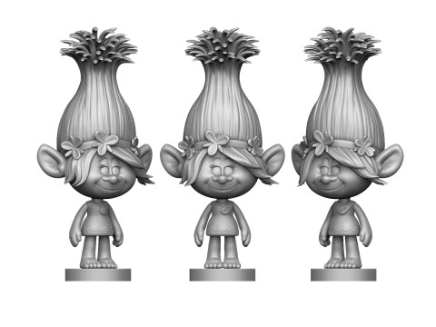Princess Poppy troll for 3D printing 3Dプリントモデル
