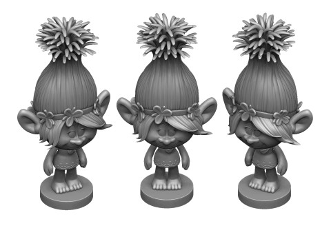 Princess Poppy troll for 3D printing 3Dプリントモデル