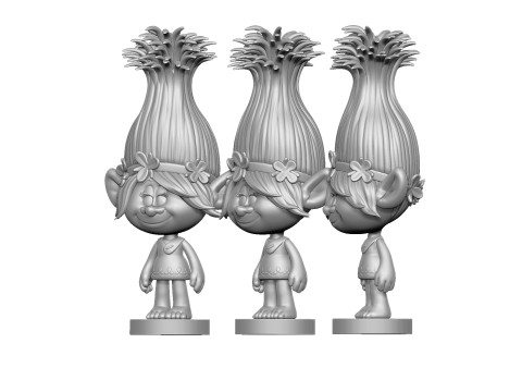 Princess Poppy troll for 3D printing 3Dプリントモデル