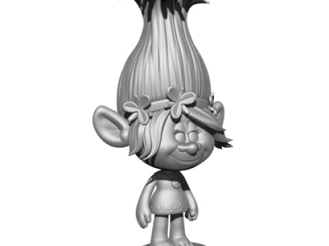 Princess Poppy troll for 3D printing 3Dプリントモデル