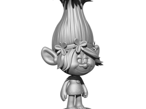 Princess Poppy troll for 3D printing 3D Print Model