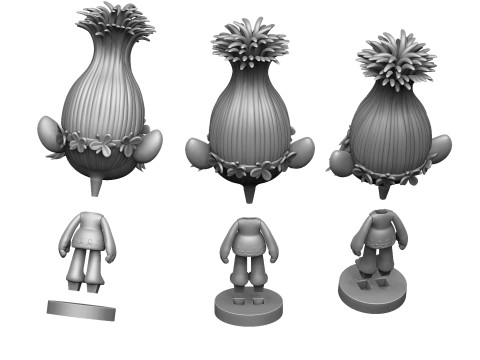 Princess Poppy troll for 3D printing 3Dプリントモデル