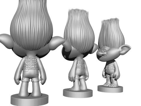 Branch troll for 3D printing 3Dプリントモデル