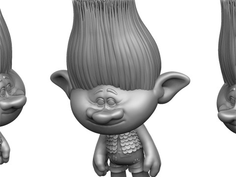 Branch troll for 3D printing 3Dプリントモデル