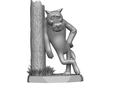 Wolf God help you for 3D printing 3Dプリントモデル
