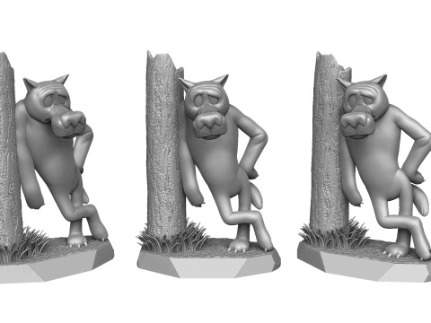 Wolf God help you for 3D printing 3Dプリントモデル