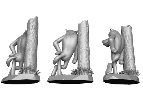 Wolf God help you for 3D printing 3Dプリントモデル