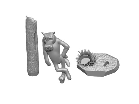 Wolf God help you for 3D printing 3Dプリントモデル
