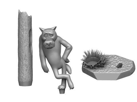 Wolf God help you for 3D printing 3Dプリントモデル
