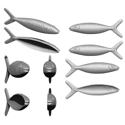 Decorative fish 2 OPTIONS for 3D printing 3D Print Model .c4d .max .obj .3ds .fbx .stl .blend 
