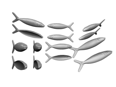 Decorative fish 2 OPTIONS for 3D printing 3Dプリントモデル
